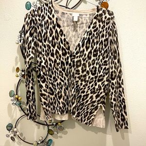 Light Chico’s Animal Print Sweater
